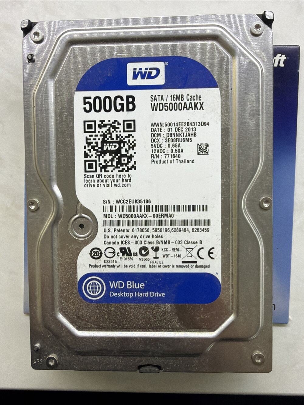 Western Digital BLUE WD5000AAKX 500GB 7200RPM 6Gb/s 3.5" SATA Hard Drive 100%